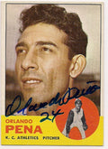 Autographed ORLANDO PENA 1963 Topps Card