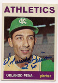 Autographed ORLANDO PENA 1964 Topps Card