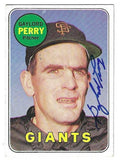 Autographed GAYLORD PERRY San Francisco Giants 1969 Topps Card