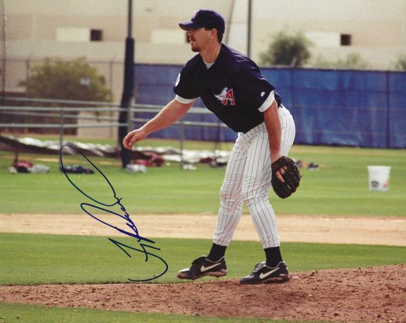 AUTOGRAPHED TROY PERCIVAL 8x10 California Angels Photo
