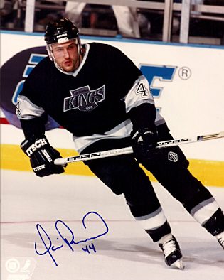 Autographed YANIC PERREAULT Los Angeles Kings Photo