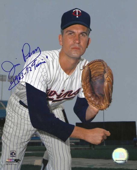 AUTOGRAPHED JIM PERRY "1963-72 Twins" 8x10 Minnesota Twins Photo