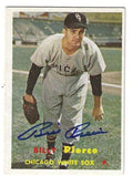 Autographed BILLY PIERCE 1957 Chicago White Sox Topps Card