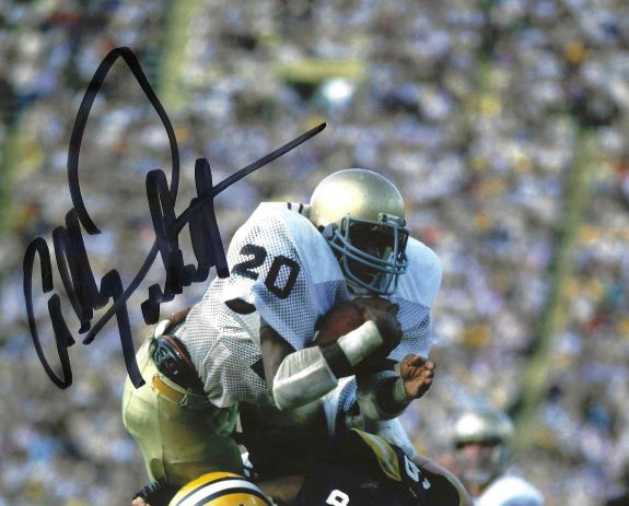 Autographed ALLEN PINKETT 8X10 Notre Dame Photo