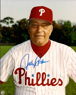 AUTOGRAPHED JOHNNY PODRES 8x10 Philadelphia Phillies Photo
