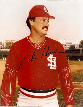 AUTOGRAPHED TED POWER 8x10 St. Louis Cardinals photo