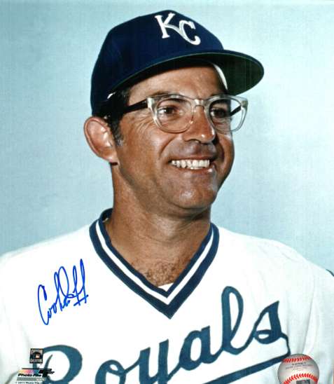AUTOGRAPHED COOKIE ROJAS 8x10 Kansas City Royals Photo