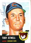 Autographed TOBY ATWELL 1953 Topps Archives Card