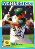 Autographed SAL BANDO UD 1970's Decade Card