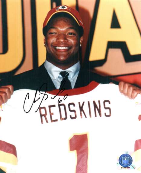 Autographed CHRIS SAMUELS photo Washington Redskins
