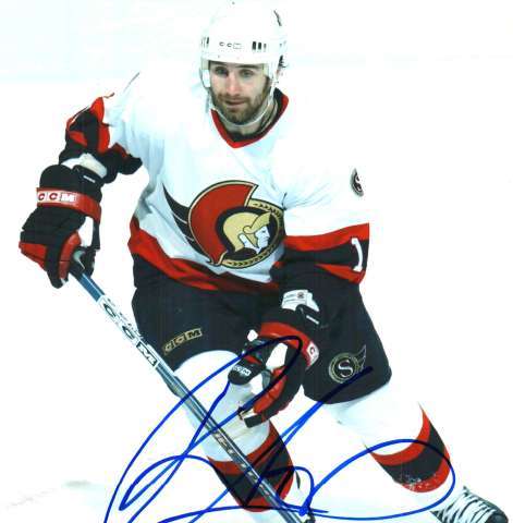 Autographed RADEK BONK 8X10 Ottawa Senators photo