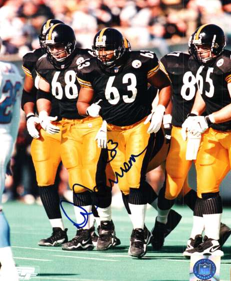 Autographed DERMONTTI DAWSON  photo Pittsburgh Steelers