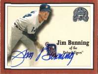 Autographed JIM BUNNING 2000 FLEER GREATS of the GAME CARD