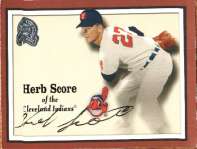 Autographed HERB SCORE 2000 FLEER GREATS of the GAME CARD