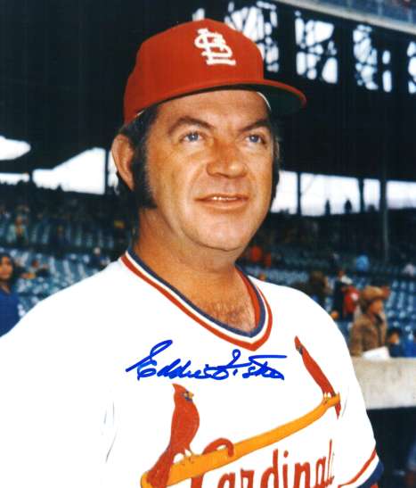 AUTOGRAPHED EDDIE FISHER St. Louis Cardinals photo