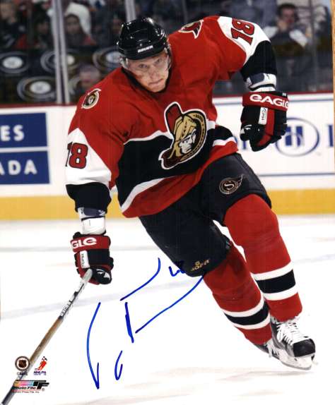 Autographed MARIAN HOSSA Ottawa Senators photo