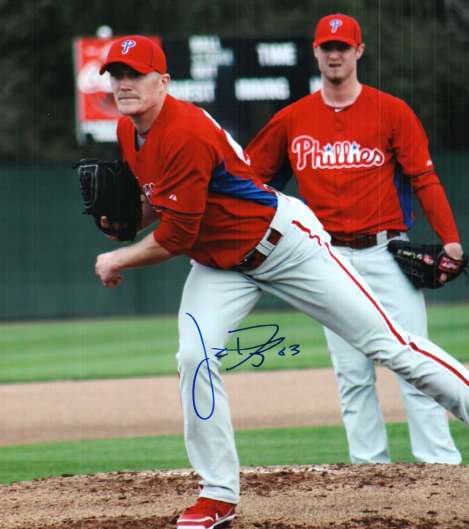 AUTOGRAPHED JAKE DIEKMAN photo  Philadelphia Phillies