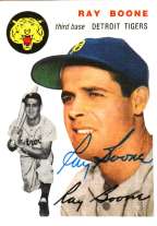 Autographed RAY BOONE 1954 Topps Archive card