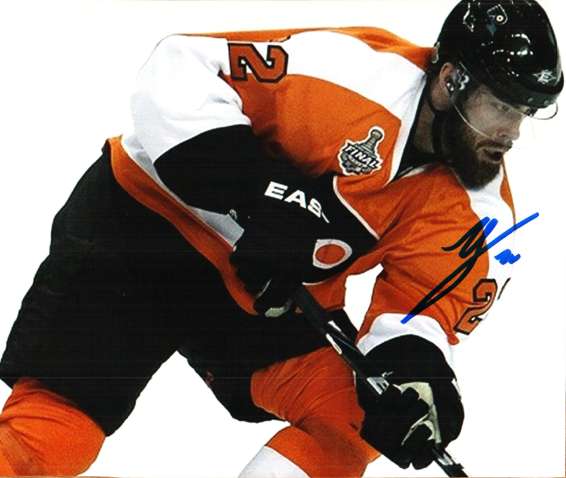 Autographed VILLE LEINO 8X10 photo - Philadelphia Flyers