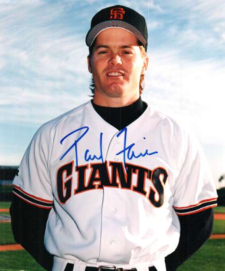 AUTOGRAPHED  PAUL FARIES  San FranciscoGiants Photo