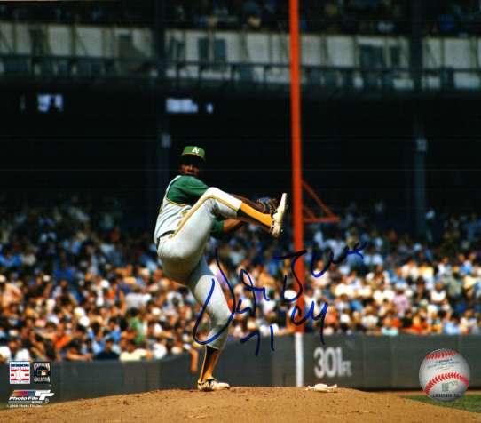 AUTOGRAPHED VIDA BLUE 8x10 Oakland A's Photo
