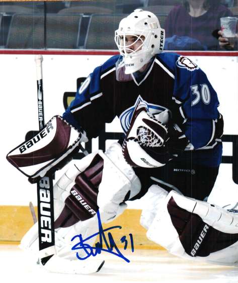 Autographed PETER BUDAJ 8X10 Colorado Avalanche Photo