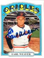 EARL WEAVER Autographed 2003 Topps Fan Favorites Card