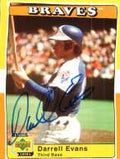 Autographed DARRELL EVANS UD 1970's Decade Card