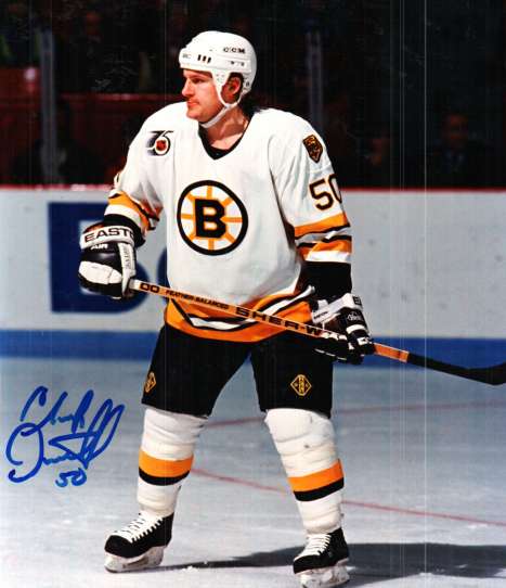 Autographed CLARK DONATELLI Boston Bruins  Photo