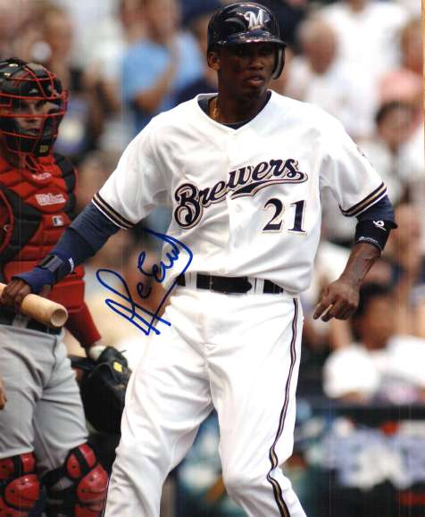 AUTOGRAPHED ALCIDES ESCOBAR 8X10 Milwaukee Brewers Photo
