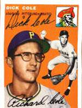 Autographed DICK COLE 1954 Topps Archive card