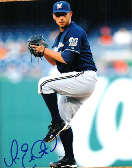 AUTOGRAPHED  photo MARCO ESTRADA Milwaukee Brewers