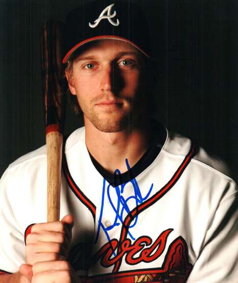 AUTOGRAPHED TJ BOHN Atlanta Braves photo