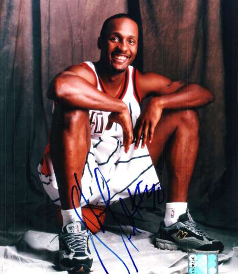 Autographed SHANDON ANDERSON Houston Rockets Photo