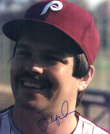 AUTOGRAPHED JOE LEFEBVRE photo  Philadelphia Phillies