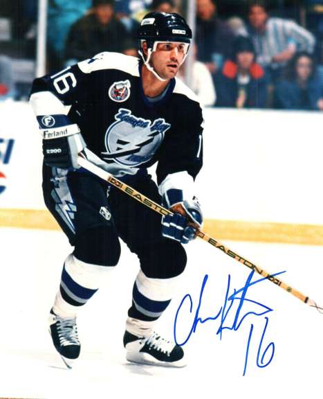 Autographed CHRIS KONTOS Tampa Bay Lightning photo