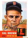 Autographed HAL BROWN 1953 Topps Archives Card