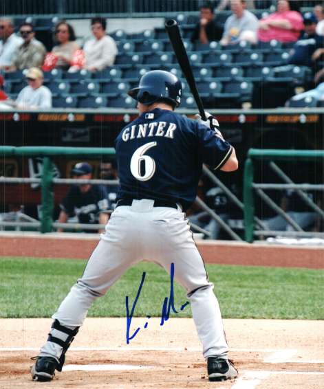 AUTOGRAPHED KEITH GINTER 8X10 photo  Milwaukee Brewers