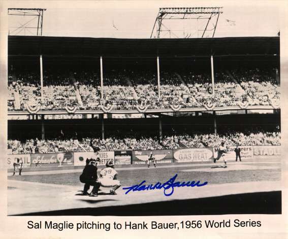 AUTOGRAPHED HANK BAUER 8x10 New York Yankees Photo