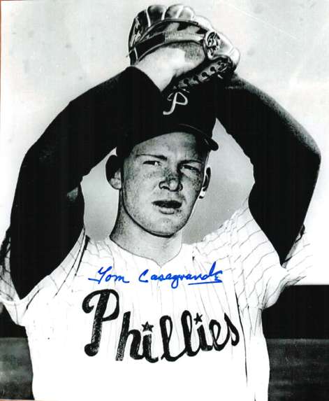 AUTOGRAPHED TOM CASAGRANDE TOM photo  Philadelphia Phillies