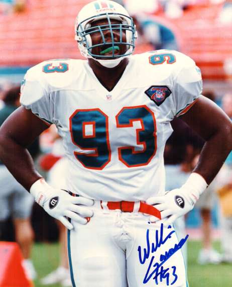 Autographed WILLIE GAINES  Miami Dolphins  photo