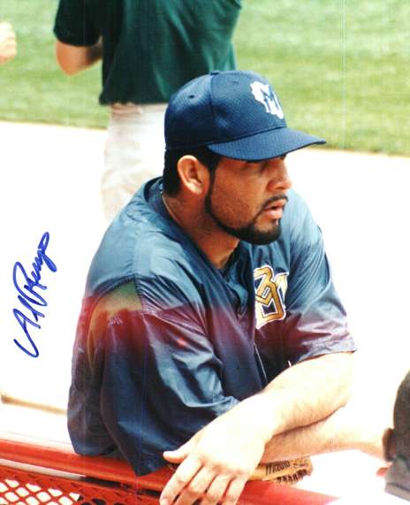 AUTOGRAPHED AL REYES photo  Milwaukee Brewers