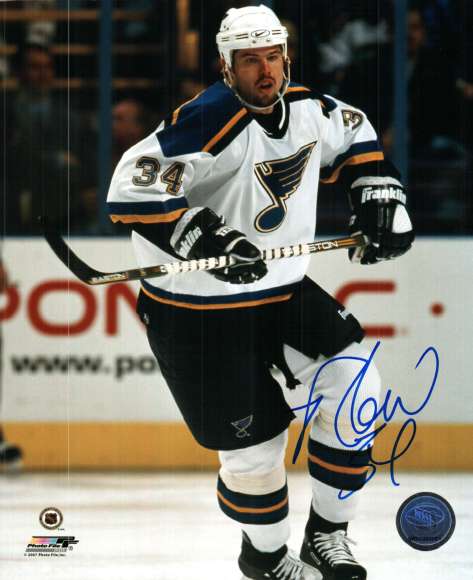 Autographed REED LOW 8X10 St. Louis Blues Photo
