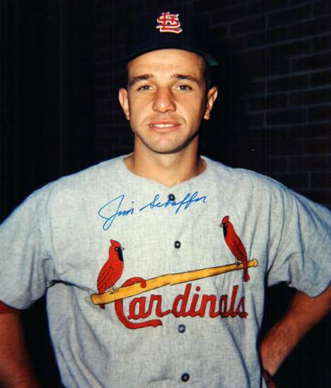 AUTOGRAPHED JIM SCHAFFER 8X10 St. Louis Cardinals photo