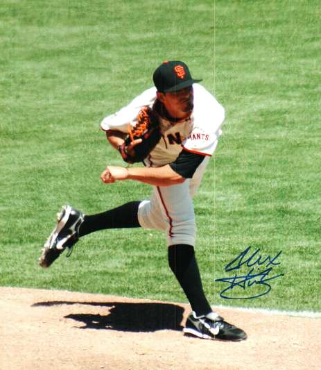 AUTOGRAPHED  ALEX HINSHAW  San Francisco Giants Photo