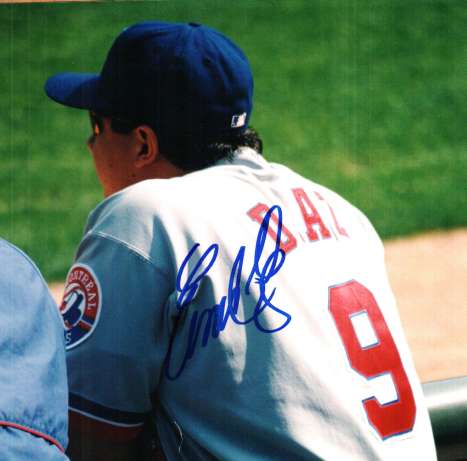 AUTOGRAPHED EINER DIAZ Montreal Expos Photo