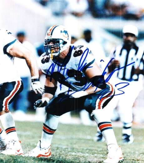 Autographed MARK DIXON  Miami Dolphins  photo