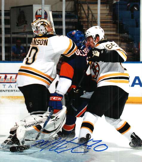 Autographed MIKE HUTCHINSON Boston Bruins  Photo