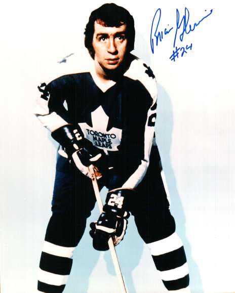 Autographed BRIAN GLENNIE  Maple Leafs  photo