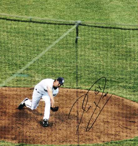 AUTOGRAPHED DAVID RISKE photo  Milwaukee Brewers